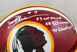 Joe Theismann Signed Washington F/S Proline 78-03 Helmet w/ 3 Stats - JSA Auth *White
