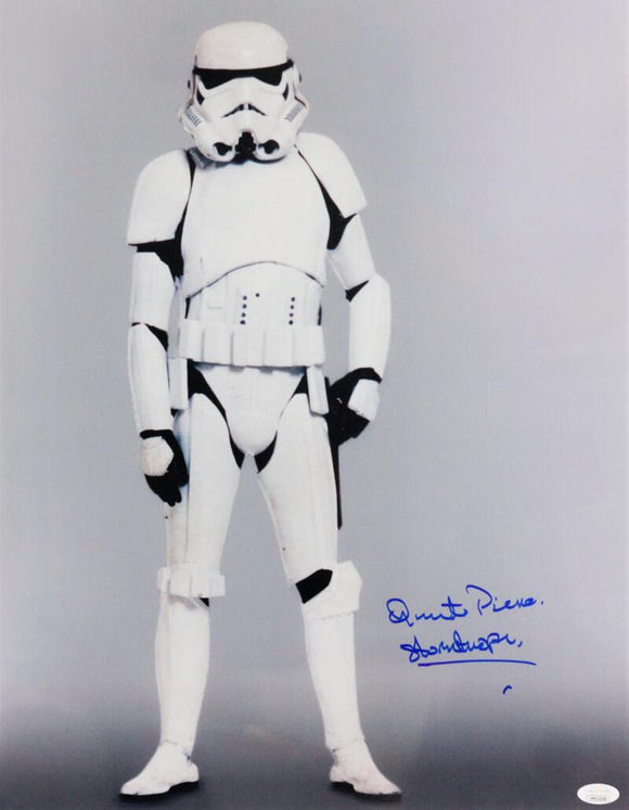 Quentin Pierre Autographed Full Body 16x20 Photo w/ Stormtrooper - JSA Auth *Blue