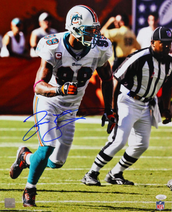 Jason Taylor Autographed Miami Dolphins 16x20 FP Running Photo - JSA W Auth *White