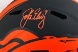 John Elway Autographed Denver Broncos F/S Eclipse Speed Helmet - Beckett W Auth *Orange Image 2