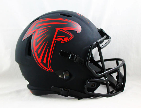 Deion Sanders Autographed F/S Atlanta Falcons Eclipse Speed Helmet- Beckett Auth *Red Image 1