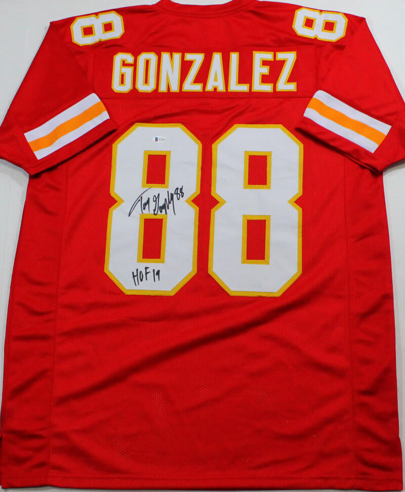 AUTOGRAPHED TONY GONZALEZ #88 RED NIKE NFL JERSEY