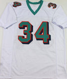 Ricky Williams Autographed White Pro Style Jersey - Beckett W Auth *4