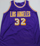 Magic Johnson Autographed Purple Los Angeles Jersey - Beckett W *Black *2