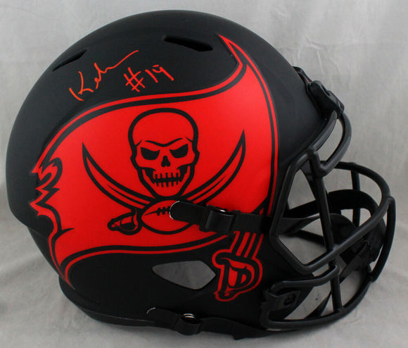 Keyshawn Johnson Autographed Tampa Bay Bucs F/S Eclipse Speed Helmet - JSA W Auth *Red