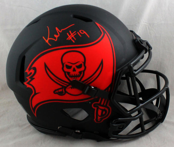 Keyshawn Johnson Autographed Tampa Bay Bucs F/S Eclipse Authentic Helmet - JSA W Auth *Red