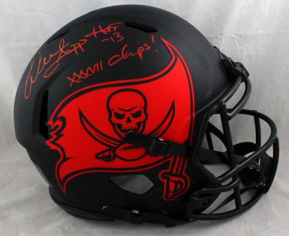 Warren Sapp Autographed Tampa Bay Bucs F/S Eclipse Speed Authentic Helmet - Beckett W Auth *Red