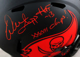 Warren Sapp Autographed Tampa Bay Bucs F/S Eclipse Speed Authentic Helmet - Beckett W Auth *Red