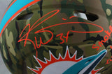 Ricky Williams Autographed Miami Dolphins F/S Camo Speed Authentic Helmet w/ SWED - Beckett W Auth *Orange