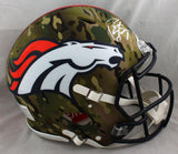 Peyton Manning Autographed Denver Broncos F/S Camo Speed Authentic Helmet - Fanatics Auth *White