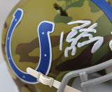 Peyton Manning Autographed Indianapolis Colts Camo Speed Mini Helmet - Fanatics Auth