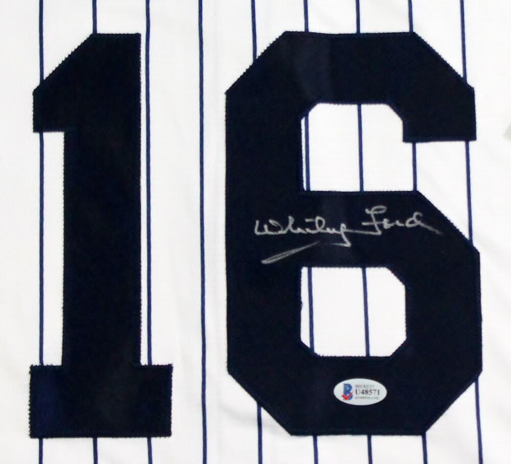 Whitey Ford Signed NY Yankees Majestic Authentic Baseball Jersey