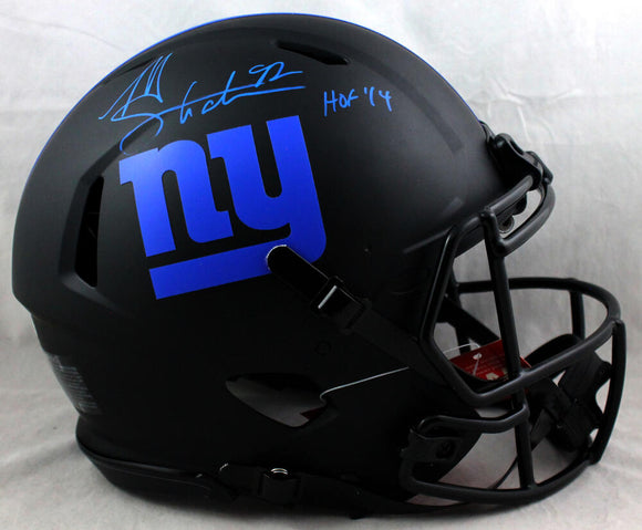 Michael Strahan Autographed New York Giants F/S Eclipse Speed Authentic Helmet w/ HOF- Beckett W Auth *Blue