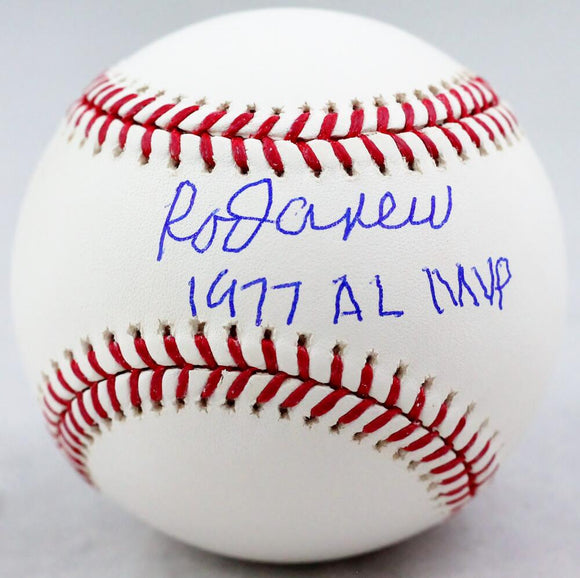 Rod Carew Autographed Rawlings OML Baseball w/ 1977 AL MVP