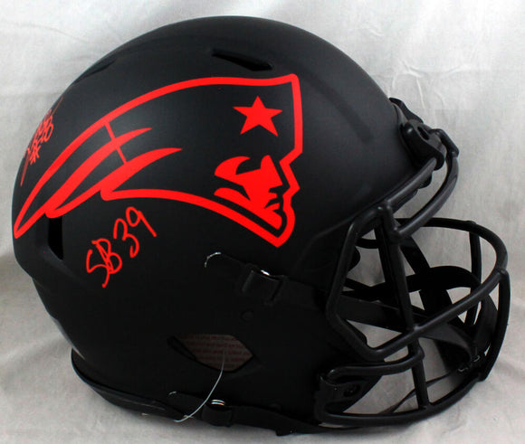 Corey Dillon Autographed Patriots F/S Eclipse Speed Authentic Helmet w/Insc - PSA Auth *Red