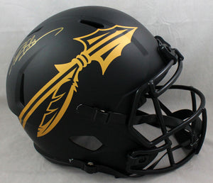 Deion Sanders Autographed FSU Seminoles F/S Eclipse Speed Helmet - Beckett W Auth *Gold Image 1