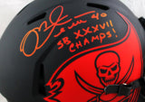Mike Alstott Autographed Tampa Bay Bucs F/S Eclipse Speed Helmet w/Insc - Beckett W Auth *Red