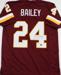 Champ Bailey Autographed Maroon Pro Style Jersey - Beckett W Auth *4