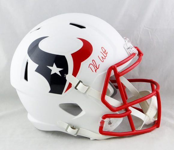 Deshaun Watson Autographed Houston Texans F/S Flat White Speed Helmet - JSA W Auth *Front Image 1