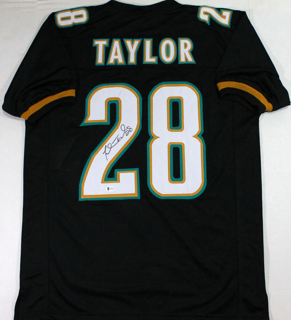 Fred Taylor Autographed Black Pro Style Jersey - Beckett W Auth *2