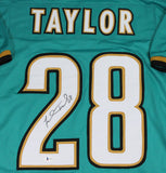 Fred Taylor Autographed Teal Pro Style Jersey- Beckett W *Black *2