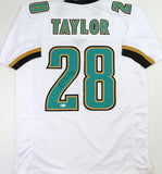 Fred Taylor Autographed White Pro Style Jersey - Beckett W Auth *2