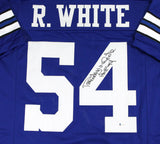 Randy White Autographed Blue Pro Style Jersey w/HOF - Beckett W Auth *4