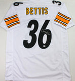 Jerome Bettis Autographed White Pro Style Jersey - Beckett W Auth *6