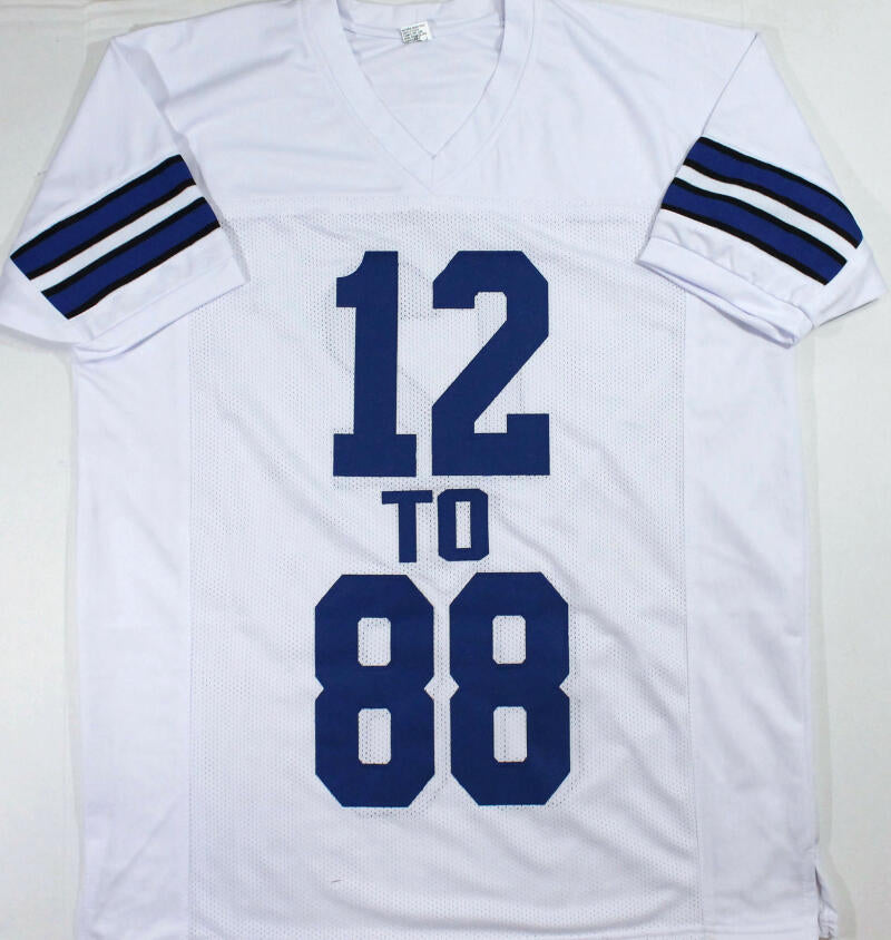 Sports Integrity Roger Staubach Drew Pearson Signed Custom White Pro-Style Football Jersey BAS