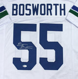 Brian Bosworth Autographed White Pro Style Jersey - Beckett W Auth *LM5
