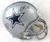 Aikman Irvin Smith Autographed Dallas Cowboys F/S Helmet- JSA W Auth *Emmit Back