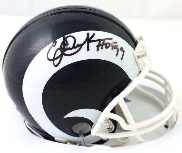 Eric Dickerson Autographed Los Angeles Rams 2017 TB Mini Helmet w/HOF-Beckett W Hologram *Black Image 1