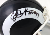 Eric Dickerson Autographed Los Angeles Rams 2017 TB Mini Helmet w/HOF-Beckett W Hologram *Black Image 2