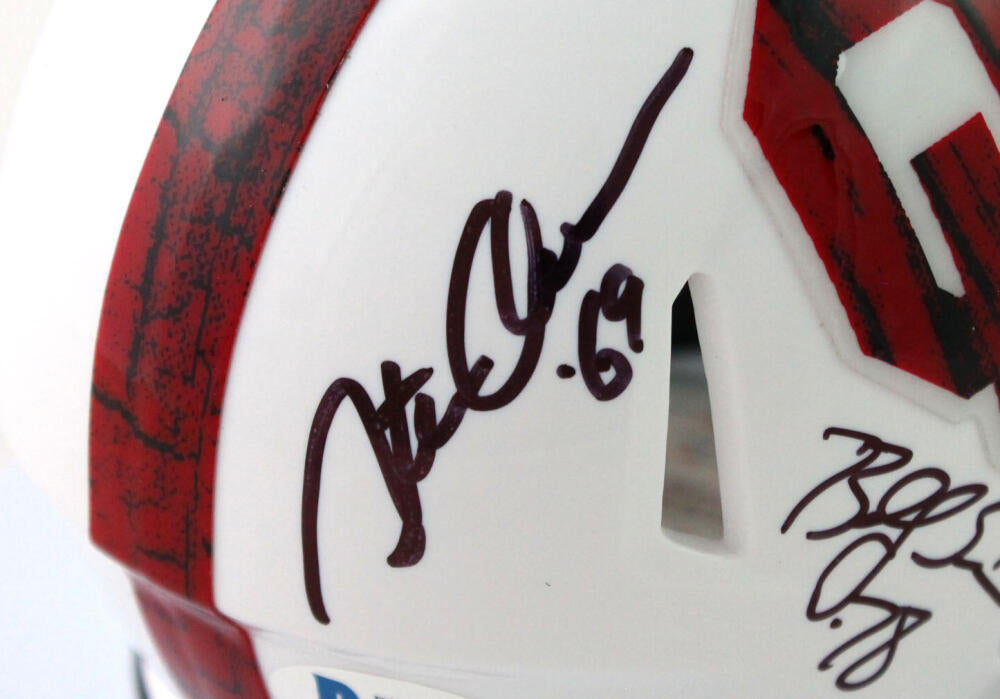 Sims, Owens, White Signed Sooners 'Bring the Wood' Mini Helmet