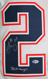 Sony Michel Autographed White Pro Style Jersey W/ SB Champs- Beckett W Auth *2 Image 3