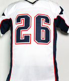 Sony Michel Autographed White Pro Style Jersey W/ SB Champs- Beckett W Auth *2 Image 4