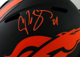 Champ Bailey Autographed Denver Broncos F/S Eclipse Speed Authentic Helmet - Beckett W Auth *Orange