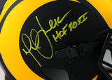 Marshall Faulk Autographed LA Rams F/S Eclipse Speed Authentic Helmet w/HOF - Beckett W Auth *Yellow