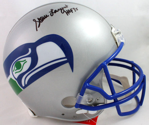 Steve Largent Autographed Seattle Seahawks F/S 83-01 TB Authentic Helmet w/HOF - Beckett W Auth *Black