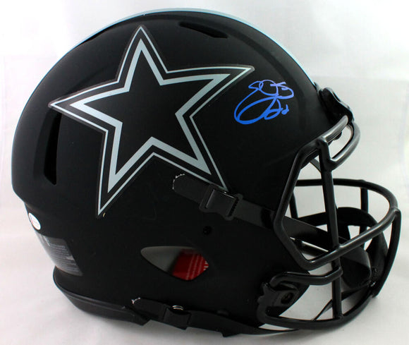 Emmitt Smith Autographed Dallas Cowboys F/S Eclipse Speed Authentic Helmet - Beckett W Auth *Blue