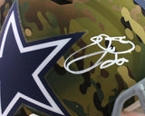 Emmitt Smith Autographed Dallas Cowboys F/S Camo Speed Authentic Helmet - Beckett W Auth *White Image 2