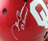 White Owens Sims Autographed OU F/S Schutt Authentic Helmet w/Insc - Beckett W Auth