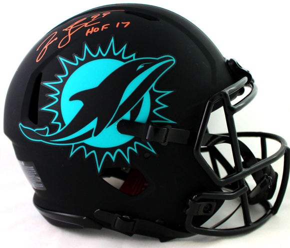 Jason Taylor Autographed Miami Dolphins Eclipse Speed Authentic Helmet w/HOF - JSA W Auth *Orange