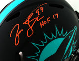 Jason Taylor Autographed Miami Dolphins Eclipse Speed Authentic Helmet w/HOF - JSA W Auth *Orange