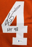 Earl Campbell Ricky Williams Autographed Orange College Style Jersey w/Insc - Beckett W Auth