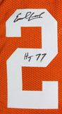 Earl Campbell Ricky Williams Autographed Orange College Style Jersey w/Insc - Beckett W Auth
