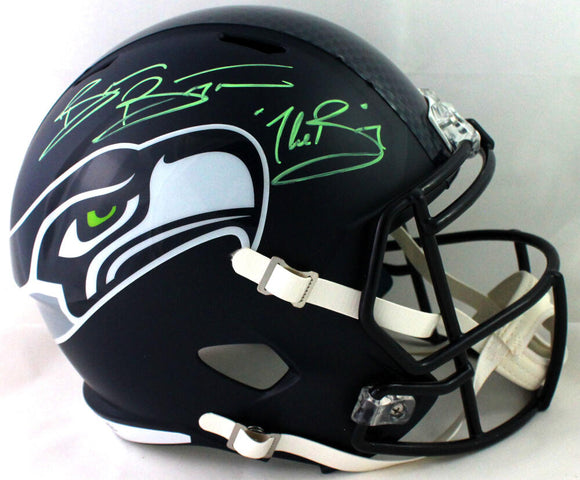 Brian Bosworth Autographed Seattle Seahawks F/S Speed Helmet w/The Boz - Beckett W Auth *Green