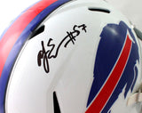 Aj Epenesa Autographed Buffalo Bills F/S Speed Helmet - Beckett W Auth *Black