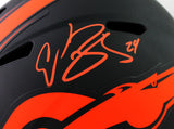 Champ Bailey Autographed Denver Broncos F/S Eclipse Speed Helmet - Beckett W Auth *Orange