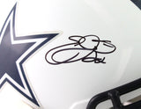 Emmitt Smith Autographed F/S Dallas Cowboys Flat White Speed Helmet- Beckett W Auth *Black